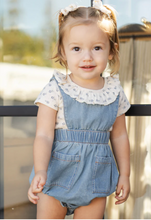 Load image into Gallery viewer, RYLEE + CRU DENIM ROMPER                           WASHED BLUE