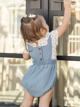 Load image into Gallery viewer, RYLEE + CRU DENIM ROMPER                           WASHED BLUE