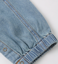 Load image into Gallery viewer, RYLEE + CRU CARGO BABY OVERALL WASHED BLUE