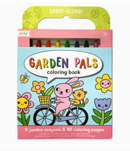 Load image into Gallery viewer, OOLY - CARRY ALONG : COLORING BOOK CRAYON SET - GARDEN PALS