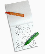 Load image into Gallery viewer, OOLY - CARRY ALONG : COLORING BOOK CRAYON SET - GARDEN PALS