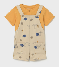 Load image into Gallery viewer, MAYORAL BABY &amp; TODDLER PRINTED DUNGAREE 2 PC             1664 ANACARDO