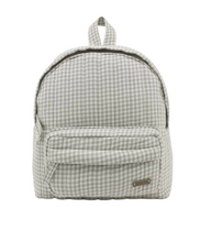 Load image into Gallery viewer, QUINCY MAE MINI BACKPACK SAGE GINGHAM | MORE COLORS