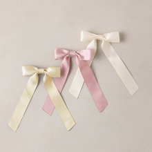 Load image into Gallery viewer, NORALEE SATIN BOWS CLIP |  LEMON, NATURAL &amp; LAVENDER