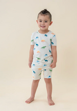 Load image into Gallery viewer, KYTE BABY SHORT SLEEVE PAJAMAS IN ECRU ROAR
