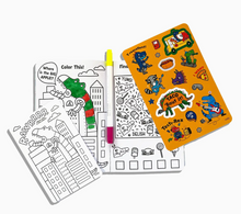 Load image into Gallery viewer, LET'S GO - ACTIVITY &amp; COLORING KIT - KITTY IN THE CITY