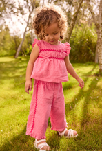 Load image into Gallery viewer, BABY AND TODDLER RUFFLED PANTS &amp; BLOUSE SET