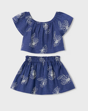 Load image into Gallery viewer, MAYORAL GIRL LINEN SKIRT &amp; TOP SET