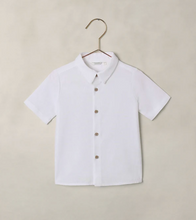 Load image into Gallery viewer, NORALEE ATLAS SHIRT WHITE | EVERGREEN