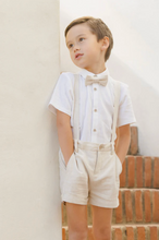 Load image into Gallery viewer, NORALEE ATLAS SHIRT WHITE | EVERGREEN