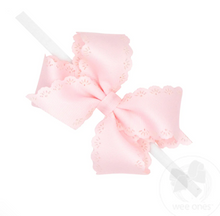 Load image into Gallery viewer, WEE ONES SMALL GROSGRAIN EYELET BABY HEADBAND LIGHT PINK/MORE COLORS