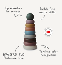 Load image into Gallery viewer, MUSHIE BABY STACKING RINGS TOY