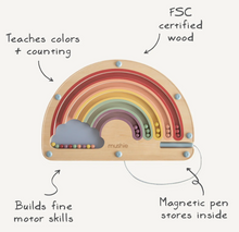 Load image into Gallery viewer, MUSHIE WOODEN MAGNETIC RAINBOW MAZE
