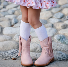 Load image into Gallery viewer, WHITE CABLE KNIT KNEE HIGH SOCKS