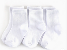 Load image into Gallery viewer, CREW SOCKS 3 PK | WHITE
