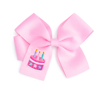 Load image into Gallery viewer, BIRTHDAY CAKE HAIR BOW by BITS &amp; BOW
