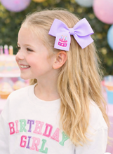 Load image into Gallery viewer, BIRTHDAY CAKE HAIR BOW by BITS &amp; BOW