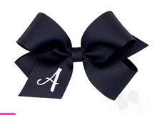 Load image into Gallery viewer, WEE ONES NAVY HAIBOW WITH INITIAL - MEDIUM