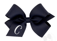 Load image into Gallery viewer, WEE ONES NAVY HAIBOW WITH INITIAL - MEDIUM