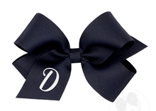 Load image into Gallery viewer, WEE ONES NAVY HAIBOW WITH INITIAL - MEDIUM