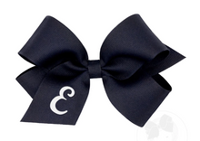Load image into Gallery viewer, WEE ONES NAVY HAIBOW WITH INITIAL - MEDIUM