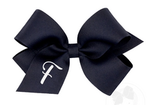 Load image into Gallery viewer, WEE ONES NAVY HAIBOW WITH INITIAL - MEDIUM