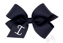 Load image into Gallery viewer, WEE ONES NAVY HAIBOW WITH INITIAL - MEDIUM