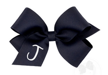 Load image into Gallery viewer, WEE ONES NAVY HAIBOW WITH INITIAL - MEDIUM