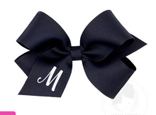 Load image into Gallery viewer, WEE ONES NAVY HAIBOW WITH INITIAL - MEDIUM