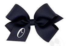 Load image into Gallery viewer, WEE ONES NAVY HAIBOW WITH INITIAL - MEDIUM