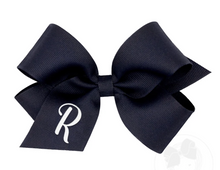 Load image into Gallery viewer, WEE ONES NAVY HAIBOW WITH INITIAL - MEDIUM
