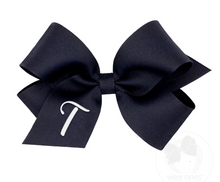 Load image into Gallery viewer, WEE ONES NAVY HAIBOW WITH INITIAL - MEDIUM
