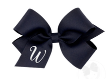 Load image into Gallery viewer, WEE ONES NAVY HAIBOW WITH INITIAL - MEDIUM