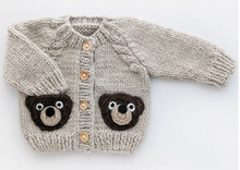 Load image into Gallery viewer, BROWN BEAR CARDIGAN FOR BABY, TODDLER AND KIDS