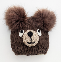 Load image into Gallery viewer, BROWN BEART BEANIE KNIT, BABY, TODDLER &amp; KIDS