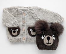 Load image into Gallery viewer, BROWN BEART BEANIE KNIT, BABY, TODDLER &amp; KIDS
