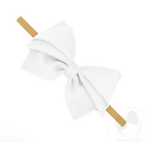 Load image into Gallery viewer, SMALL PLEATED GROSGRAIN BOW ON BABY BAND
