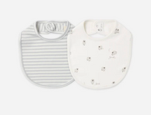 Load image into Gallery viewer, JERSEY SNAP BIB 2 PC SET SHEEP.                               QUINCY MAE