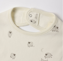 Load image into Gallery viewer, JERSEY SNAP BIB 2 PC SET SHEEP.                               QUINCY MAE