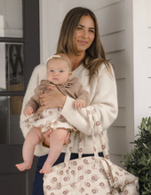Load image into Gallery viewer, DIAPER BAG + CHANGING PAD SET FALL FLORAL.      QUINCY MAE