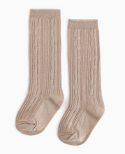 Load image into Gallery viewer, LITTLE STOCKING OAT CABLE KNEE HIGH SOCK