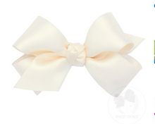 Load image into Gallery viewer, WEE ONES MINI FRENCH SATIN HAIRBOW (\KNOT WRAP ) WHITE &amp; MORE COLORS