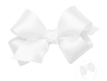 Load image into Gallery viewer, WEE ONES MINI FRENCH SATIN HAIRBOW (\KNOT WRAP ) WHITE &amp; MORE COLORS