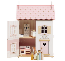 Load image into Gallery viewer, LE TOY VAN ROSEHEART WOODEN DOLLS HOUSE, FURNITURE &amp; FAMILY