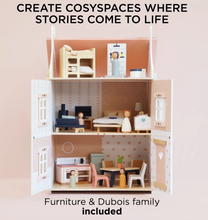 Load image into Gallery viewer, LE TOY VAN ROSEHEART WOODEN DOLLS HOUSE, FURNITURE &amp; FAMILY
