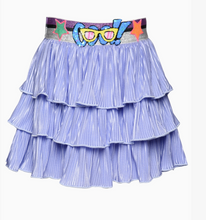 Load image into Gallery viewer, HANNA BANANA 3 TIER PLEAT SKIRT COOL SEQUIN TRIM DETAIL AT WAIST