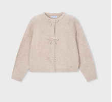 Load image into Gallery viewer, MYRL GIRL KNIT CARDIGAN WITH BOWS