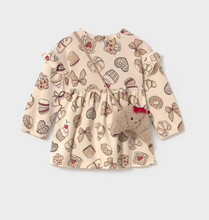 Load image into Gallery viewer, MYRL BABY GIRL PRINTED DRESS WITH CROISSANT BAG