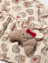 Load image into Gallery viewer, MYRL BABY GIRL PRINTED DRESS WITH CROISSANT BAG