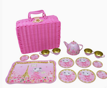 Load image into Gallery viewer, CLARIS THE CHICEST MOUSE IN PARIS PICNIC BASKET TEA SET
